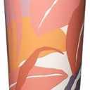 Corkcicle Cold Cup Insulated Tumbler with Straw - Keeps Drinks Cold for 12 Hours - Triple-Insulated Stainless Steel - Leak-Resistant Lid - Summer Drinkware Gift - 24 oz - Tropical Hideaway