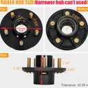 2 Sets 2000lb Trailer Axle Trailer Hub Kit 5 Bolt 4.5",Trailer Hub 5 Lug fit 1" and 1-1/16" Trailer Straight Spindle,54.5 Trailer hubs,Boat Trailer Hubs 5 Lug(Only Fit Straight Spindle)