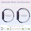 BRG Thin Mesh Loop Compatible with Apple Watch Bands for Women 40mm 41mm 38mm 42mm Series 11 10 9 8 7 6 5 4 3 2 1 SE, Metal Magnetic Stainless Steel Strap with X-Shape Diamond Clasp for iWatch Bands (Midnight)