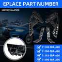 4 PC Front Headlight Bracket Compatible with 2016-2021 Honda Civic Sedan, Hold Mount Retainer OE 71140-TBA-A00 71190-TBA-A00 71193-TBA-A00 71198-TBA-A00