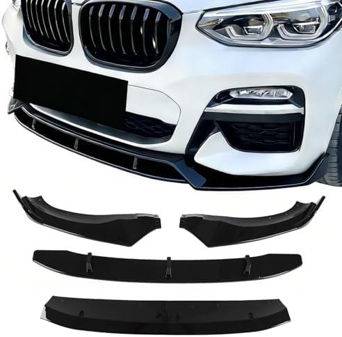 Front Lip for BMW X3 G01 (2018-2021) X4 G02 (2019-2021) M-Sport Model | ABS Gloss Black Bumper Air Splitter