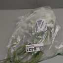 IPOPU White Flowers Artificial Delphinium 9PCS with Clematis Greenery for Wedding & Home Decor