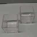 Set of 4 Square Glass Vases 5" x5" x 5", Clear Cube Flower Vases for Wedding Centerpieces, Candle Holders for Home Decor Party Events Ceremony