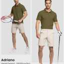 Rdruko Men's Golf Polo Shirt Short Sleeve Moisture Wicking Shirts Collared Outdoor UPF 50+ Pique Jersey Shirts (Green, XXXL)