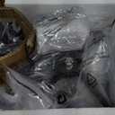 BrightHome Farmhouse Chandelier 4-Light, Black Pendant Light Fixture for Kitchen Island Dining Room, Lantern Industrial Lighting Ceiling Hanging with Metal Cage Adjustable Height for Entryway Foyer