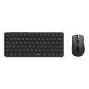 Rapoo 9050S Multi-Device Keyboard and Mouse Combo, 2.4GHz/Bluetooth 5.0/4.0 Wireless Keyboard & Mouse Set for Windows/Mac/Linux/Chrome, Support 4 Devices, Rechargeable, Silent Click, Black
