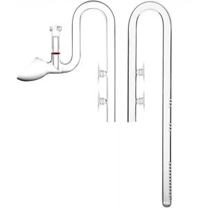 Glass Lily Pipe Set Outflow with Surface Skimmer & Multi-Level Water Intake (13mm for 12/16mm (1/2'' i.d.) tubing)