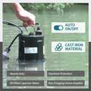 WASSERMANN 3/4 HP Sewage Pump 2 inch Discharge with Auto Float Switch, 115V 7200 GPH Cast Iron Submersible Sewer Pump, Sump Pump for Basement Sump Basin Sewer Well 2" NPT Discharge with 10 FT Cable