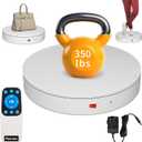 Remote-Controlled Motorized Electric Turntable,Rotating Display Stand,Speed-Adjustable Rotating Turntable,Multi-Mode 360 Photography Turntable for 3D Scan,Photography,Showcase(12.6inch/White)