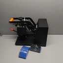 VEVOR 4-in-1 Heat Press Machine for Hats with 6x3inches Curved Teflon-Coated Heat Plate, Easy Temperature Control Non-Slip Base, Four Replaceable Elements 6x3/6.7x2.7/6.7x3.8/8.1x3.5inches (Black)