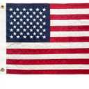 SYII American Boat Flag Pole Kits, Outdoor Embroiderers American Flag 12x18 Inch and Boat Flagpole, Boat Yacht Marine Stainless Flag Pole