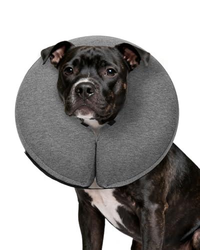 MIDOG Dog Cone Collar for Large Medium Dogs, MD-102-Grey-L-102D-ashgrey