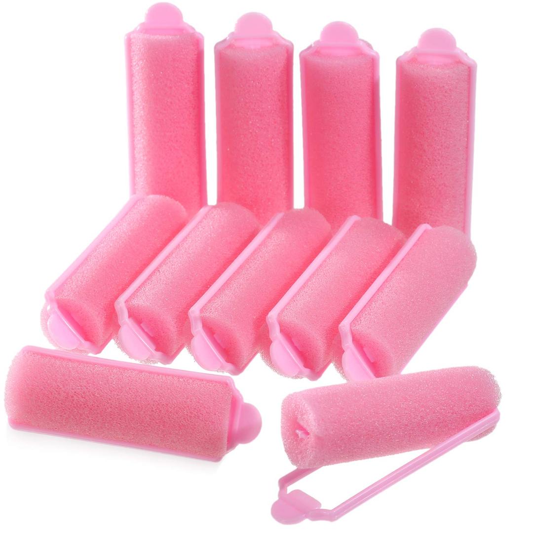 Zhehao 36 Pcs Sponge Foam Hair Rollers Small Pink Heatless Curlers for Short Long Hair Soft Flexible Hairdressing Curlers to Sleep in for Women Styling (36 Count (Pack of 1))