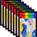 8 Pack, Black Theatre Frame, Theatre Bill Frame, Holds 5.5x8.5-inch Media, Wall or Tabletop Display (8 Pack Black Frame)