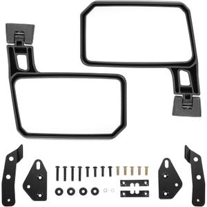 KEMIMOTO Side Mirrors, Fit Factory Doors Large Convex Adjustable UTV Rear View Mirrors, Compatible with Can-Am Defender & Defender Max, OEM Replace 715008100