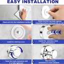 Bntuk Suction Cup Hooks for Shower, Removable Towel Hooks for Bathroom Window Glass Door Wall, Bath Robe Looafh Hook for Hanging - 2 Pack, Chrome