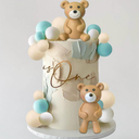 3D Bear Balls Cake Toppers for Birthday Baby Shower Party Decorations (ball)