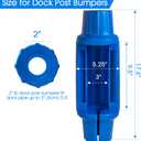 Dock Fender Bumper for Post, Boat Dock Bumpers Slide-Over Post Pole, Slip-On Dock Leg Pipes and Mounting Brackets, Vertical Protection Dock Guards, Soft UV-Resistant Marine-Grade Vinyl