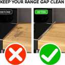 Stainless Steel Stove Gap Covers (2PCS), Stove Gap Filler, Stove Guard for Kitchen Oven Counter Side Gap, Range Trim Kit, Easy Clean and Heat Resistant, Adjustable Length 13.8" to 27.5"