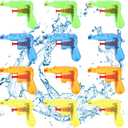 2 x 12pcs Mini Water Gun, Transparent Small Squirt Water Gun for Kids and Adults Summer Pool Outdoor Water Battle Party, Green Blue Yellow and Orange