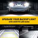 AUXITO 912 921 LED Bulb for Backup Light Reverse Lights High Power 2835 15-SMD Chipsets Error Free T15 906 922 W16W Bulbs, 6000K White, Exterior Light Bulbs (Upgraded, Pack of 2)