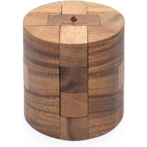 Powder Keg: 3D Wooden Puzzles Brain Teasers for Adults Interlocking Mechanical Handheld Mind Logic Puzzles Unique Gift for Christmas and Birthdays Office Desk Decor