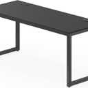 SHW 55-Inch Commercial-Grade Office Computer Desk, Black