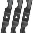 04265400 Notched High Lift Blades for 42" Mower Deck, Compatible with Gravely ZT 42 Zero Turn A-riens Zoom Series Lawn Mower, Replace 1134-9210-01, 3 Pack