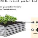 821FT(2PCS) Galvanized Raised Garden Bed Kit Metal Planter BoxesLarge Outdoor Planters Garden for Planting Vegetables,Flowers,Herbs -Silver