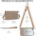 befen Puffer Crossbody Wristlet for Women, RFID Wristlet Wallet Purse with 2 Strap, Lightweight Shoulder Bag for Travel