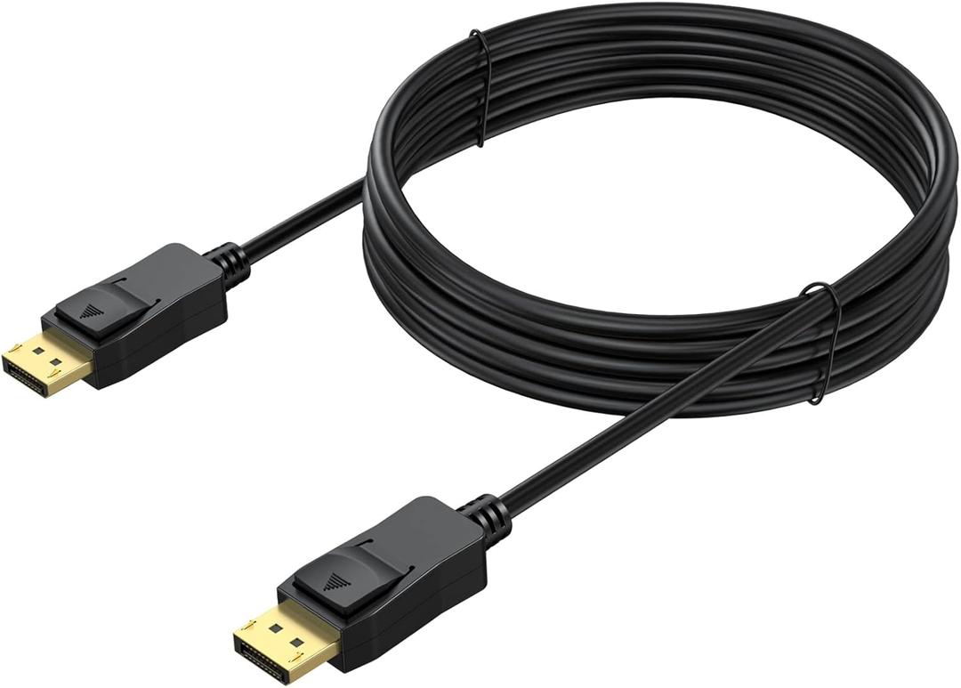 DisplayPort Cable 15FT, Display Port to Display Port Cable DP to DP 15' 4K [1440p@144Hz, 4K@60Hz] Compatible with Computer Monitor, PC, Laptop