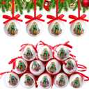 24 Pcs Our Lady of Guadalupe Christmas Ball Ornaments 2.36 Inch Religious Hanging Ornaments Catholic Hanging Decoration Double Sided Mexican Christmas Tree Decor Xmas Spiritual Gifts