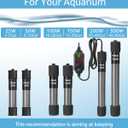 150W Submersible Aquarium Heater for 15-30 Gallon Tanks | Compact Fish Tank Heater with LED Digital Thermostat, Memory Function, Dry-Run & Overheat Protection