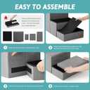 Dog Stairs with Storage, 3-Step Wider Sturdy Dog Steps for Small/Medium/Large Dogs and Older Cats, Folding Doggie Ramp for Bed/Couch/Car Hold Up to 180 lbs (16.7" H, Grey)