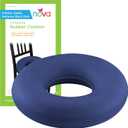 NOVA Inflatable Ring Seat Cushion, Inflatable Donut Cushion for Pressure Relief, Postpartum, BBL & Bedsore Recovery  Durable Rubber, Easy to Inflate/Deflate, Easy to Clean Blue, Bicycle Pump Required (Diameter 15 Inch)