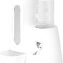 2 in 1 Hamster Water Bottle, No Drip Small Animal Water Dispenser, Automatic Feeder Bottle with Food Container, Leakproof Pet Food Water Dispenser for Puppy Kitten Rabbit Guinea Pigs (White, Small)