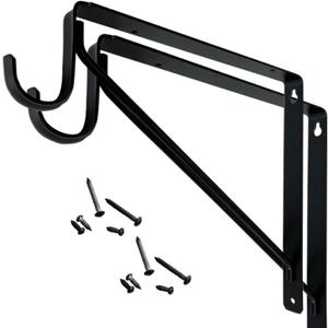 Welded HEAVY DUTY Closet Rod & Shelf Support Bracket | Black | 20 Pack