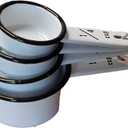 Vintage White Enamel Measuring Cup Set