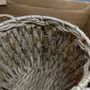 Household Essentials Brown Tall Round Wicker Storage Basket 19'' x 25''