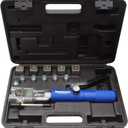 Mastercool 72480 Hydraulic an Flaring Tool Kit  37 & 37 Double Flares for an Fittings, Aviation & Specialty Automotive  Works with Steel & Light Stainless Tubing  Includes Hydraulic Ram & Dies