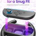 2 x WEOTOO Steering Wheel Compatible with Switch 2 JoyCon Controller, 2 Pack Racing Wheels Compatible with Switch 2 JoyCon Accessories, Realistic Racing Experience with Comfortable Grip  Black