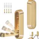 2Pack Folding Wall Hooks, 2026 Heavy Duty Zinc Alloy Bag Hooks for Wall, Closet Hooks Wall Mount, Folded 90 Foldable Wall Hooks for Hanging,Folding Coat Hooks Valet Hooks for Wall(2PCS Gold)