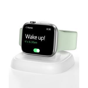 NEWDERY Charger Stand for Apple Watch, Portable Watch Charger for iWatch with USB C Cable,Fast Charging,Wireless Charging Station for iWatch Series 11/10/9/8/7/6/Ultra/5/3/2/SE, White