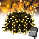 Solar Outdoor Lights 8 Modes Waterproof Solar String Lights for Wedding Party Patio Yard Warm White