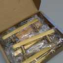 Goldenwarm 10 Pack Gold Cabinet Handles 3"(76mm) Brushed Brass Cabinet Pulls T Bar Drawer Pulls for Kitchen Cupboard & Drawer Hardware
