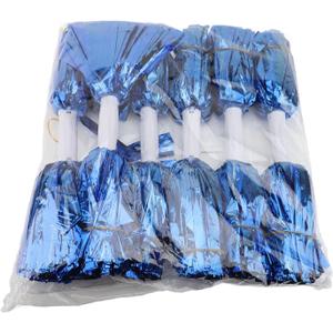ZJchao Cheerleading Poms Shiny Handle 6PCS Double Sports Dance Party (Blue Gold)