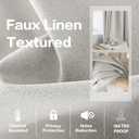 MAIHER Total Blackout 72'' W Pinch Pleated Curtain with Hooks Tieback, Thermal Insulated Linen Textured Pinched Pleated Drape for Sliding Patio Door, Greyish Beige, 1 Panel, 72'' W x 84''L