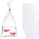 Newbested 100PCS 6"x12" 2 Mil Plastic Clear Leak-Proof Fish Shipping Bags - Double Bottom Seal for Industrial & Healthcare Use