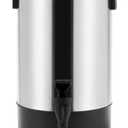 SYBO SR-CP Commercial Grade Stainless Steel Percolate Coffee Maker Hot Water Urn for Catering, 30-Cup, 4.5L, Metallic (EXP 11/30/35)
