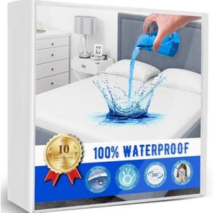 Twin Mattress Protector Waterproof Mattress Topper Cover Super Noiseless Soft & Breathable for Kids Bed Cover,Terry Twin Mattress Pad for Kids Pets Adults Fitted Bed Sheets Twin 39"x75"